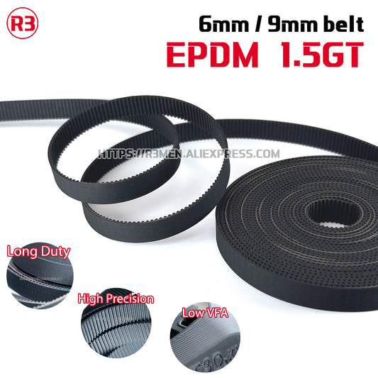 1.5GT Timing Belts 6mm and 9mm width for 3D Printers